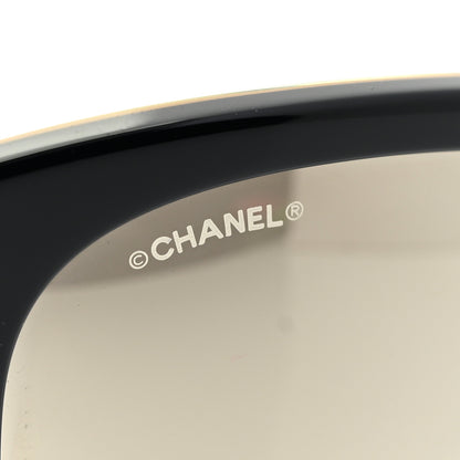 Chanel Acetate Mirrored Runway Square Sunglasses 5380 Black Gold 7 of 8