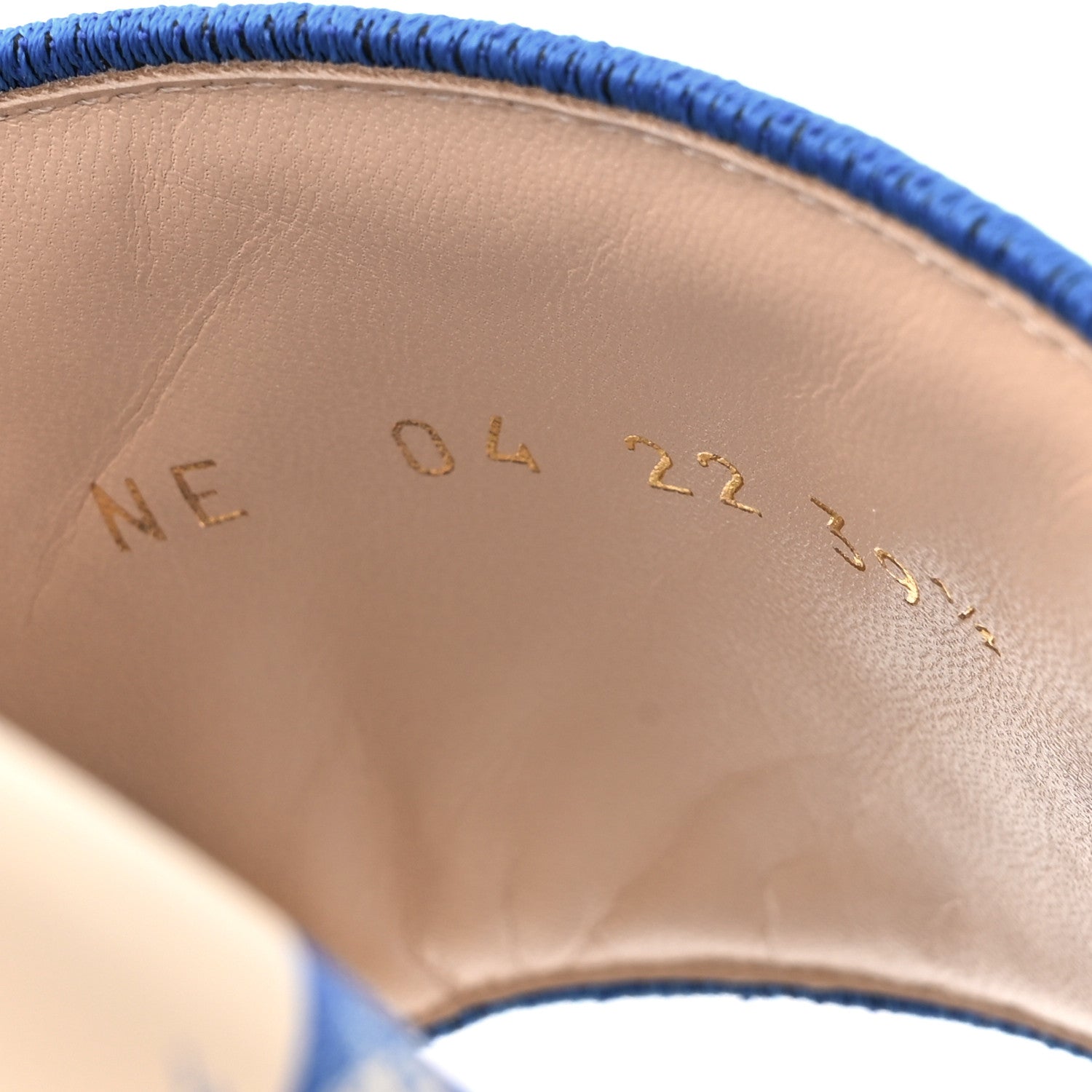 Christian Dior Canvas Toile de Jouy Embroidered Dway 10mm Slide Sandals 39.5 Blue 8 of 9