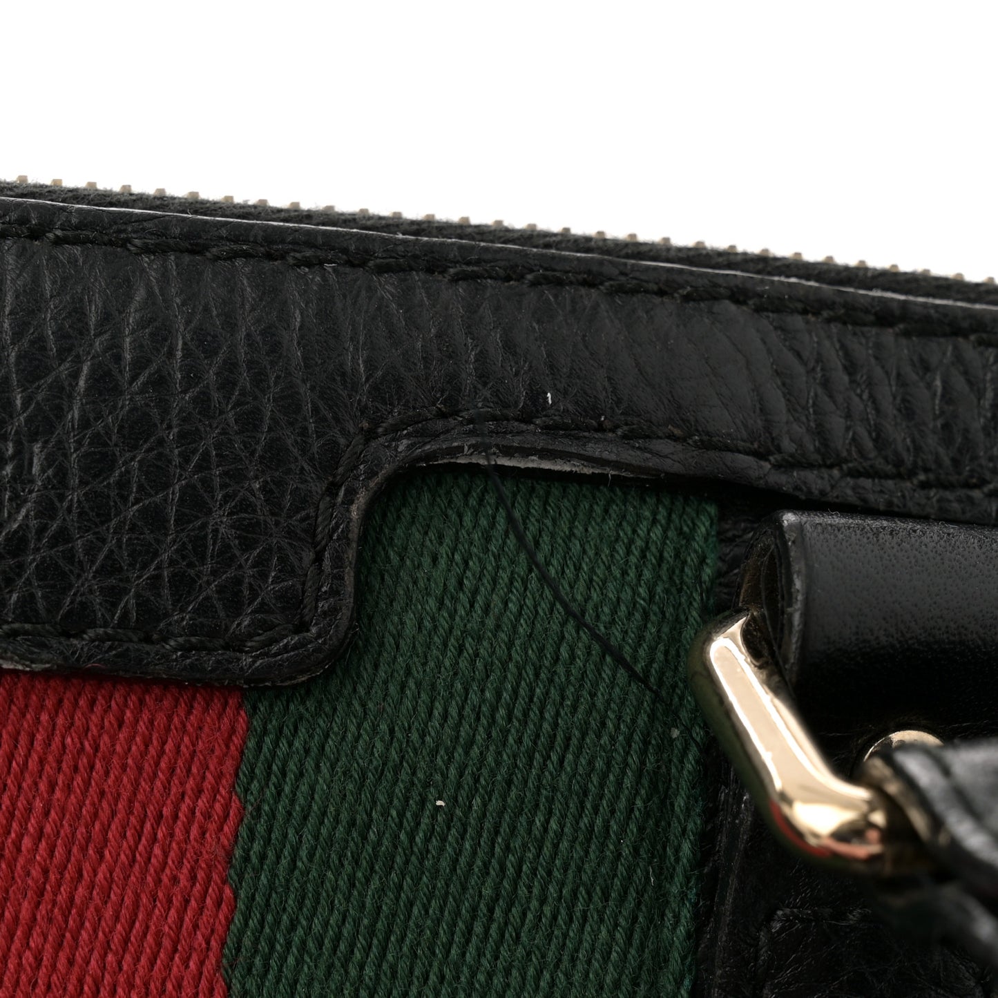 Calfskin Vintage Web Medium Boston Black