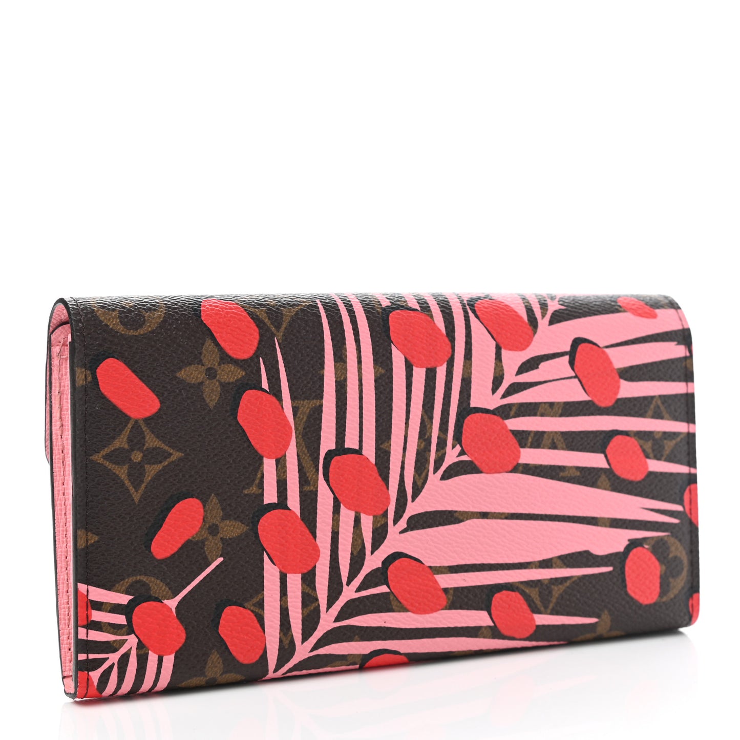 Monogram Jungle Dots Sarah Wallet Sugar Pink Poppy
