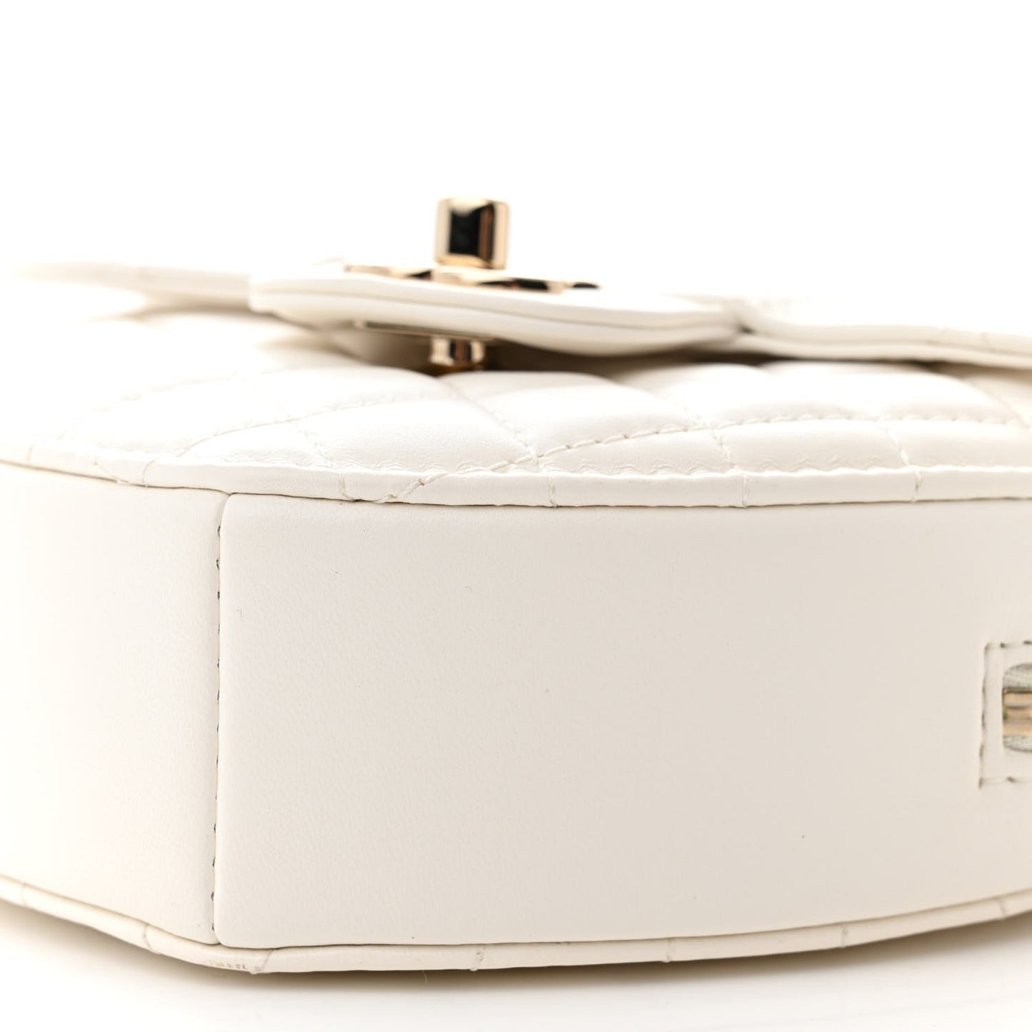 Lambskin Quilted CC In Love Heart Bag White