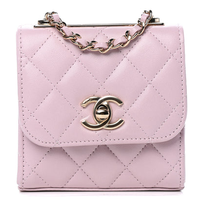 Chanel Lambskin Quilted Mini Trendy CC Clutch With Chain Light Pink 1 of 11