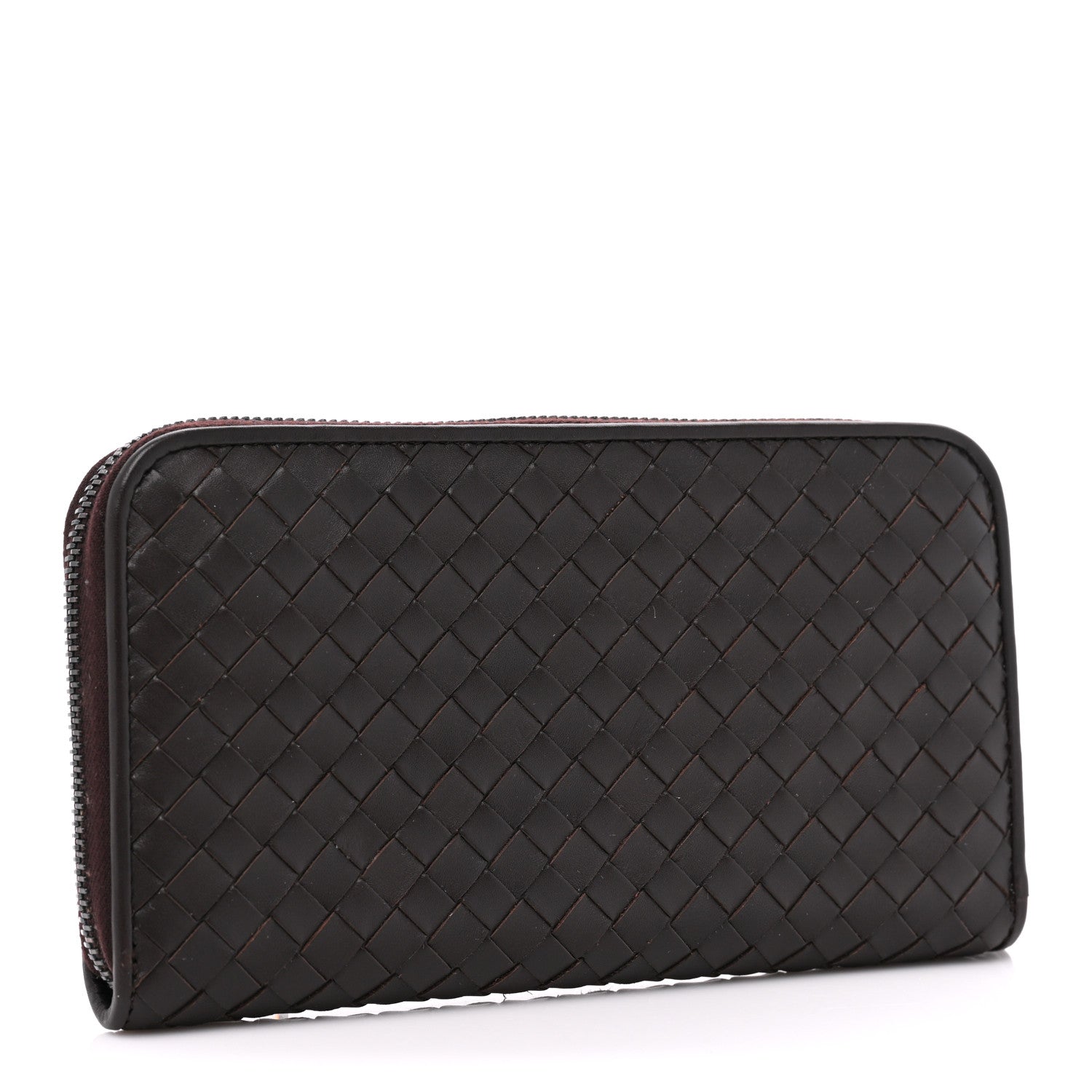 Bottega Veneta Nappa Intrecciato Zip Around Wallet Aubergine 3 of 14