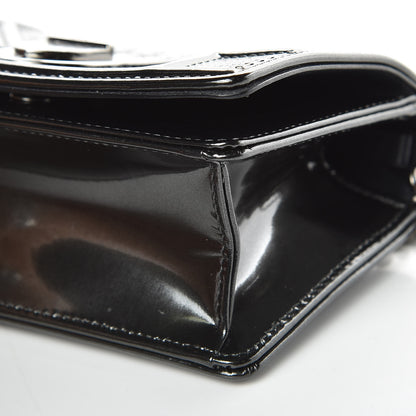 Christian Dior Metallic Patent Micro-Cannage Baby Diorama Flap Bag Onyx Black 9 of 10