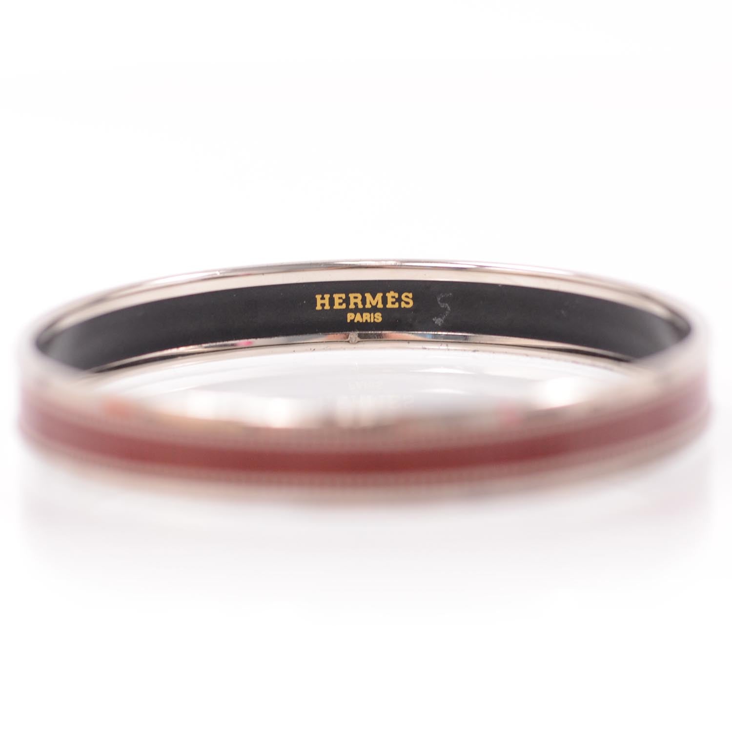 Hermes Enamel Narrow Dots Bracelet Red PM 3 of 4