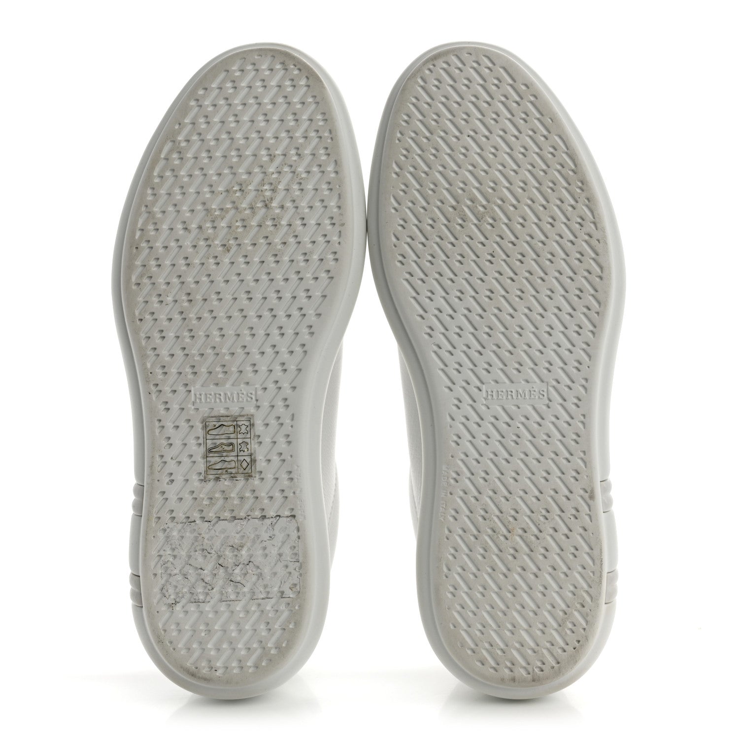 Hermes Calfskin Womens Happy Sneakers 37 White 6 of 12