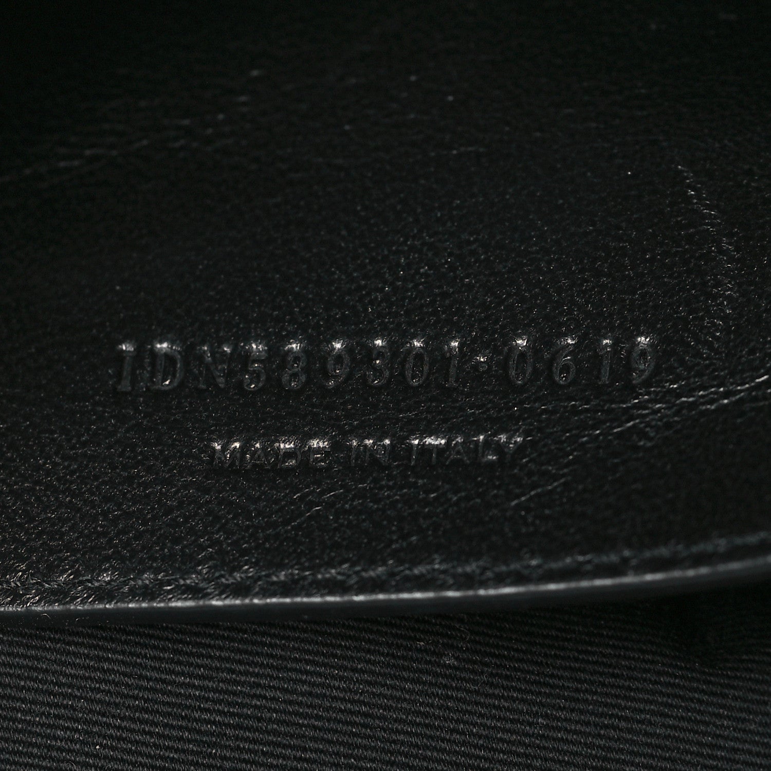 Saint Laurent Pebbled Lambskin Chevron Monogram Small Nolita Black 7 of 9
