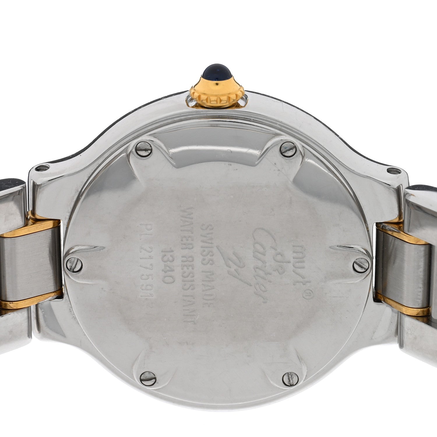Cartier Stainless Steel 18K Yellow Gold 28mm Must de 21 Quartz Watch 4 of 4