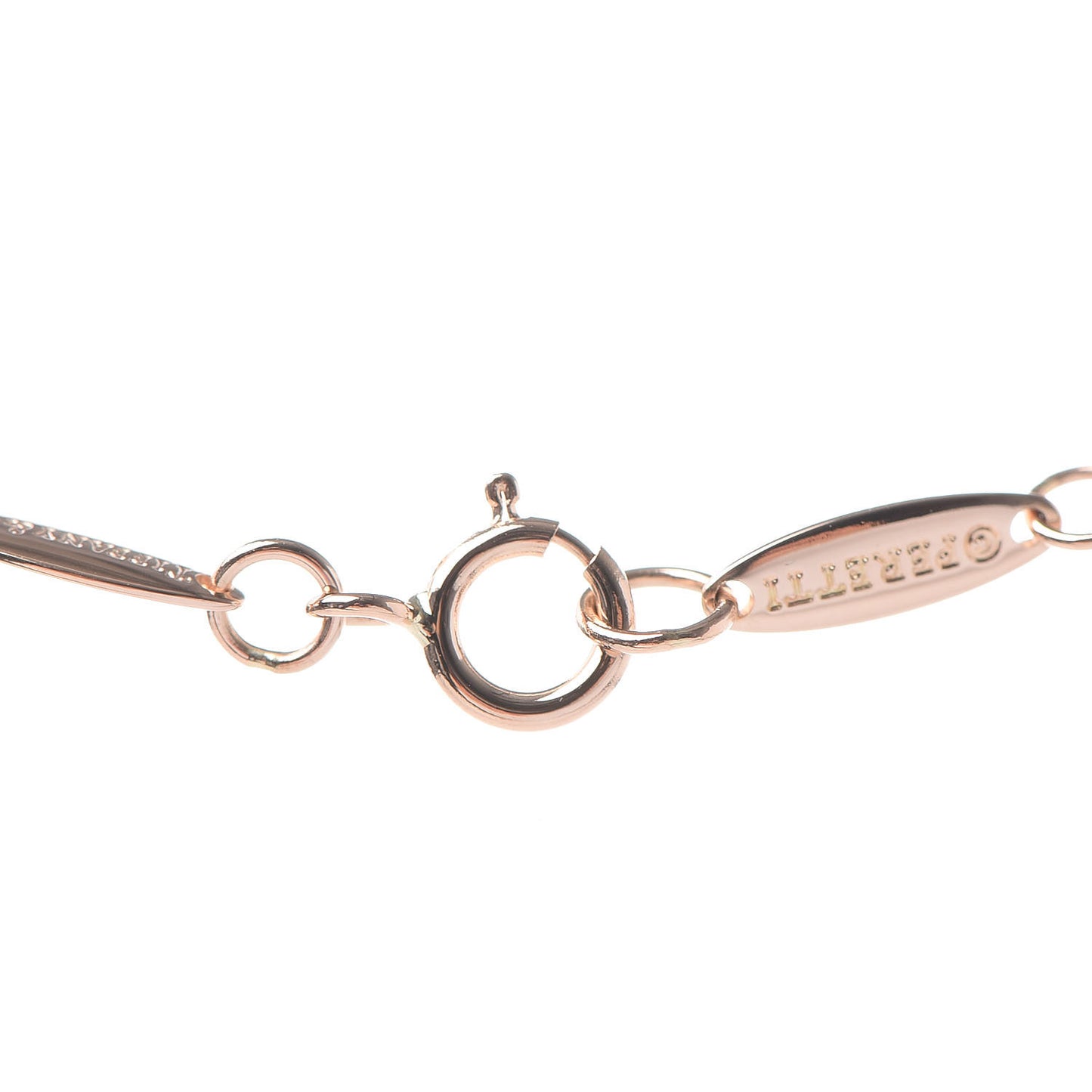 18K Rose Gold Diamond .07ct Elsa Peretti Diamonds by the Yard Pendant Necklace