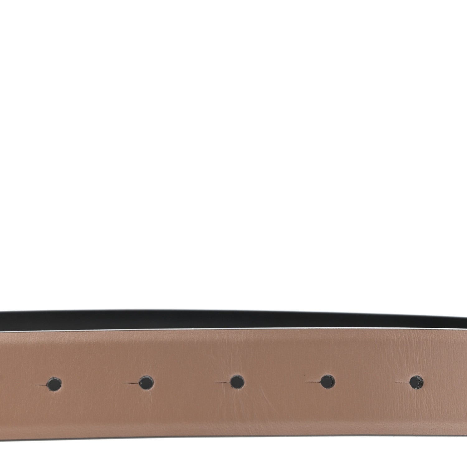 Valentino Garavani Glossy Calfskin VLogo Reversible 40mm Belt 75 30 Smokey Beige Black 6 of 6