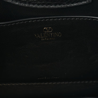 Valentino Garavani Grainy Calfskin VLogo Leather Shoulder Bag Black 6 of 9