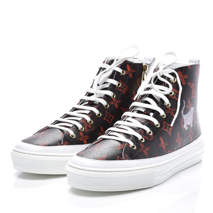 Louis Vuitton Catogram Stellar Sneaker Boots 42 Marron 3 of 10