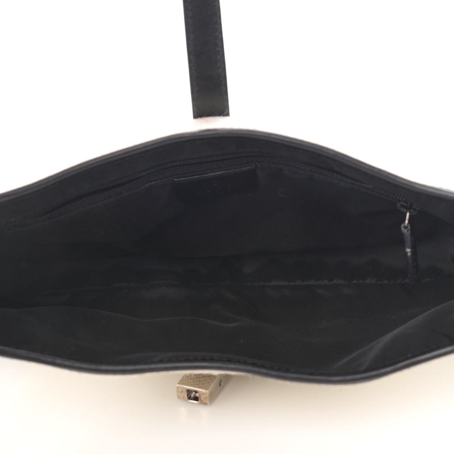 Canvas Calfskin Jackie O Hobo Black Tan