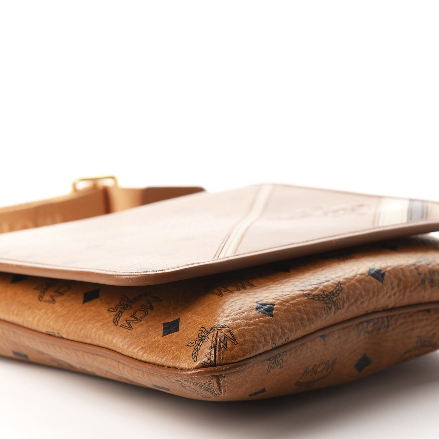 Calfskin Visetos Munich Lion Messenger Cognac