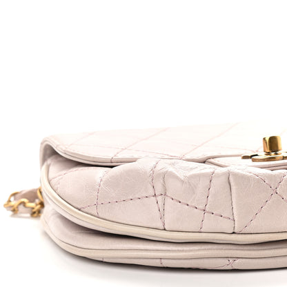 Chanel Glazed Calfskin Quilted Medium Bubble CC Flap Light Pink 9 of 10