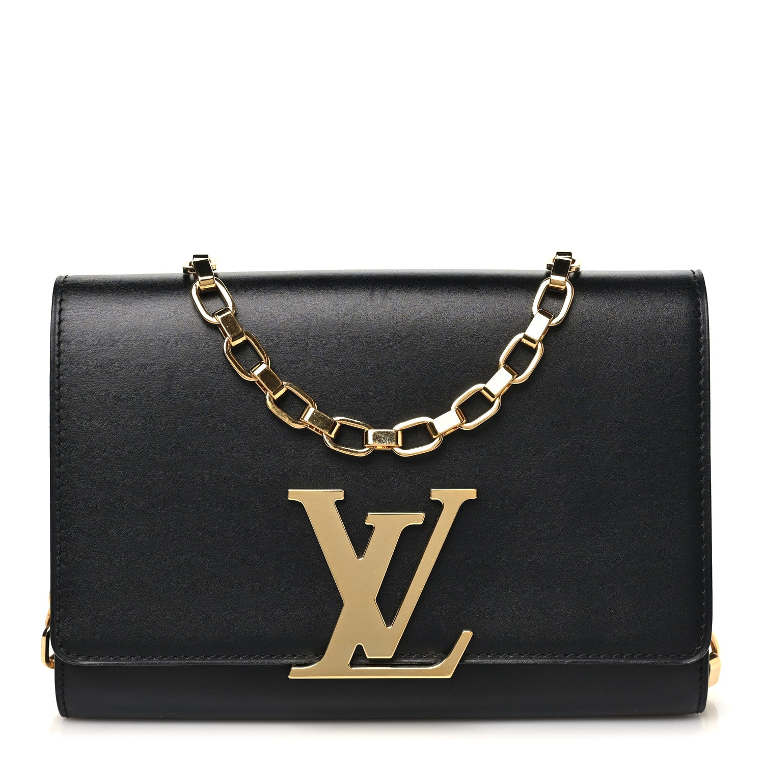 Louis Vuitton Calfskin Chain Louise GM Black 1 of 9