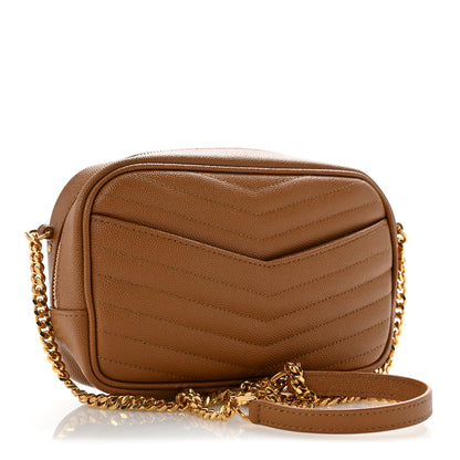 Saint Laurent Grain De Poudre Matelasse Monogram Mini Lou Camera Bag Dark Natural 3 of 11