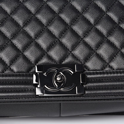 Chanel Caviar Quilted New Medium Boy Flap So Black 10 of 11