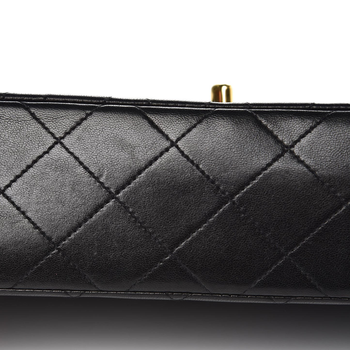 Lambskin Quilted Small Double Flap Black