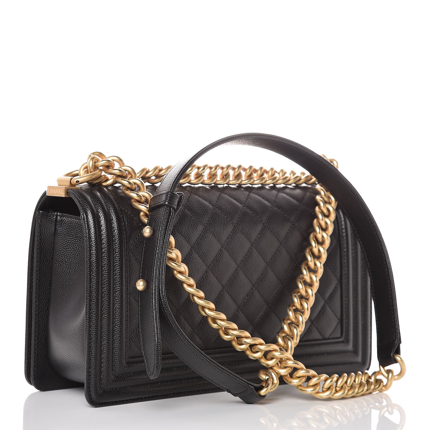 Chanel Caviar Quilted Medium Boy Flap Black 3 of 8