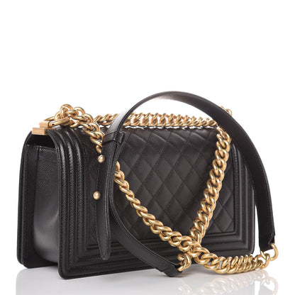 Chanel Caviar Quilted Medium Boy Flap Black 3 of 8