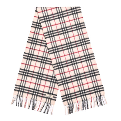 Burberry Cashmere Vintage Check Fringe Scarf Stone 3 of 5