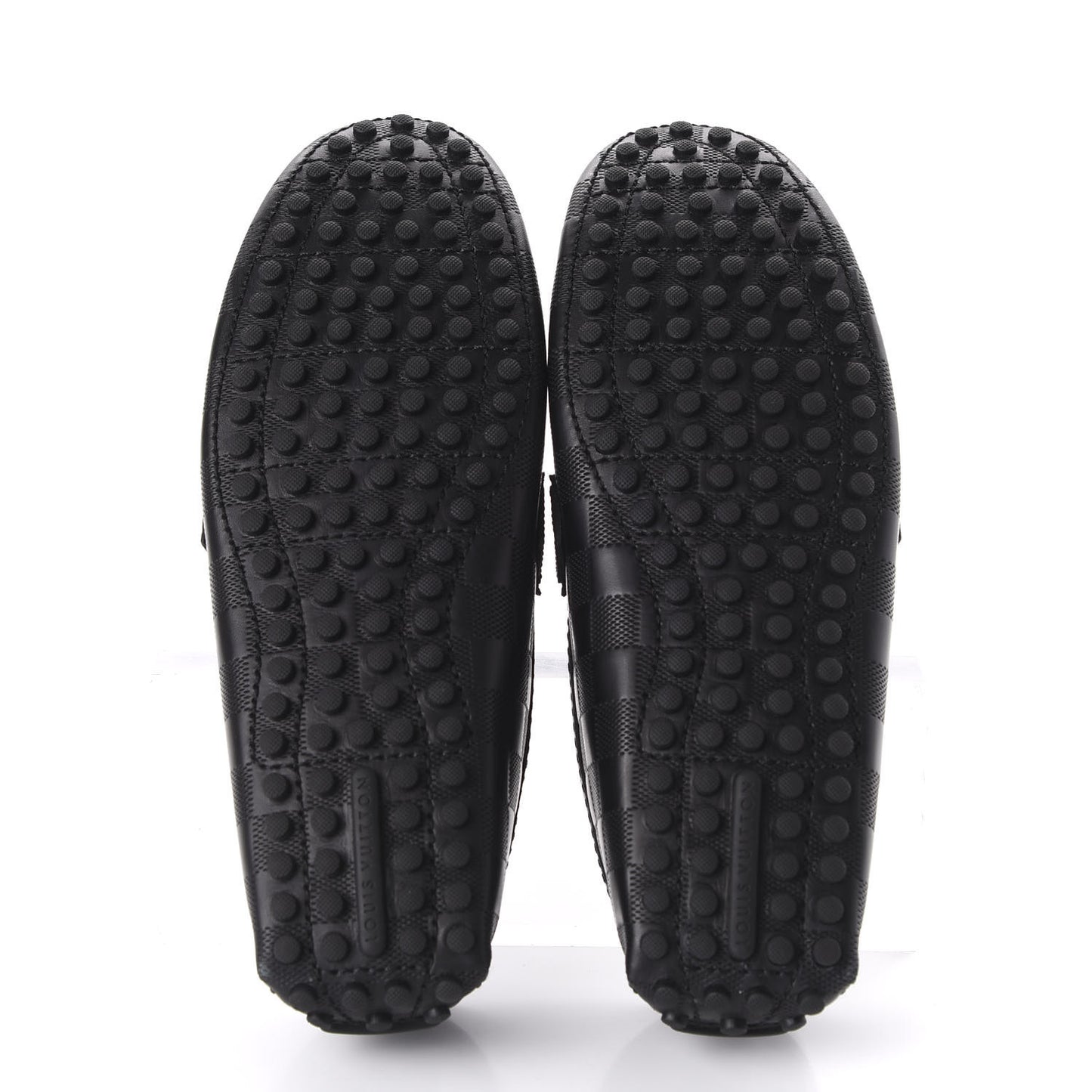 Damier Graphite Mens Hockenheim Moccasin Loafers 6 Onyx