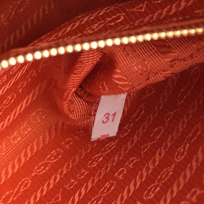 Prada Saffiano Lux Bauletto Papaya 7 of 11