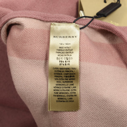 Burberry Wool Solid To Check Charlotte Cape Scarf Pink 3 of 3