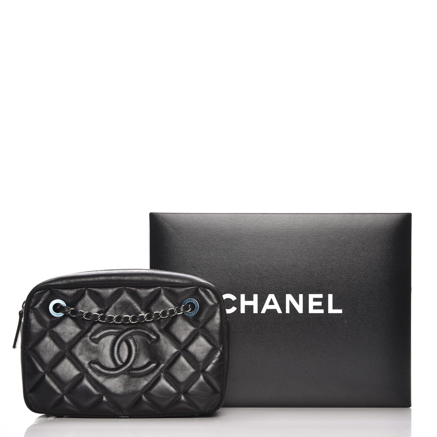 Chanel Calfskin Quilted Small Ballerine Camera Case Black 8 of 8
