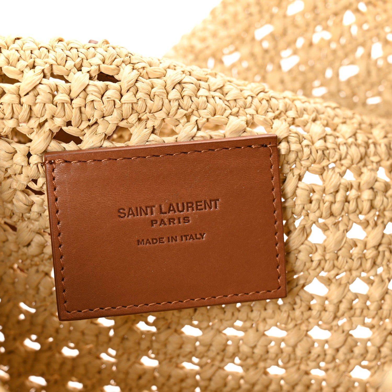 Saint Laurent Raffia Monogram Hobo Naturale 6 of 10