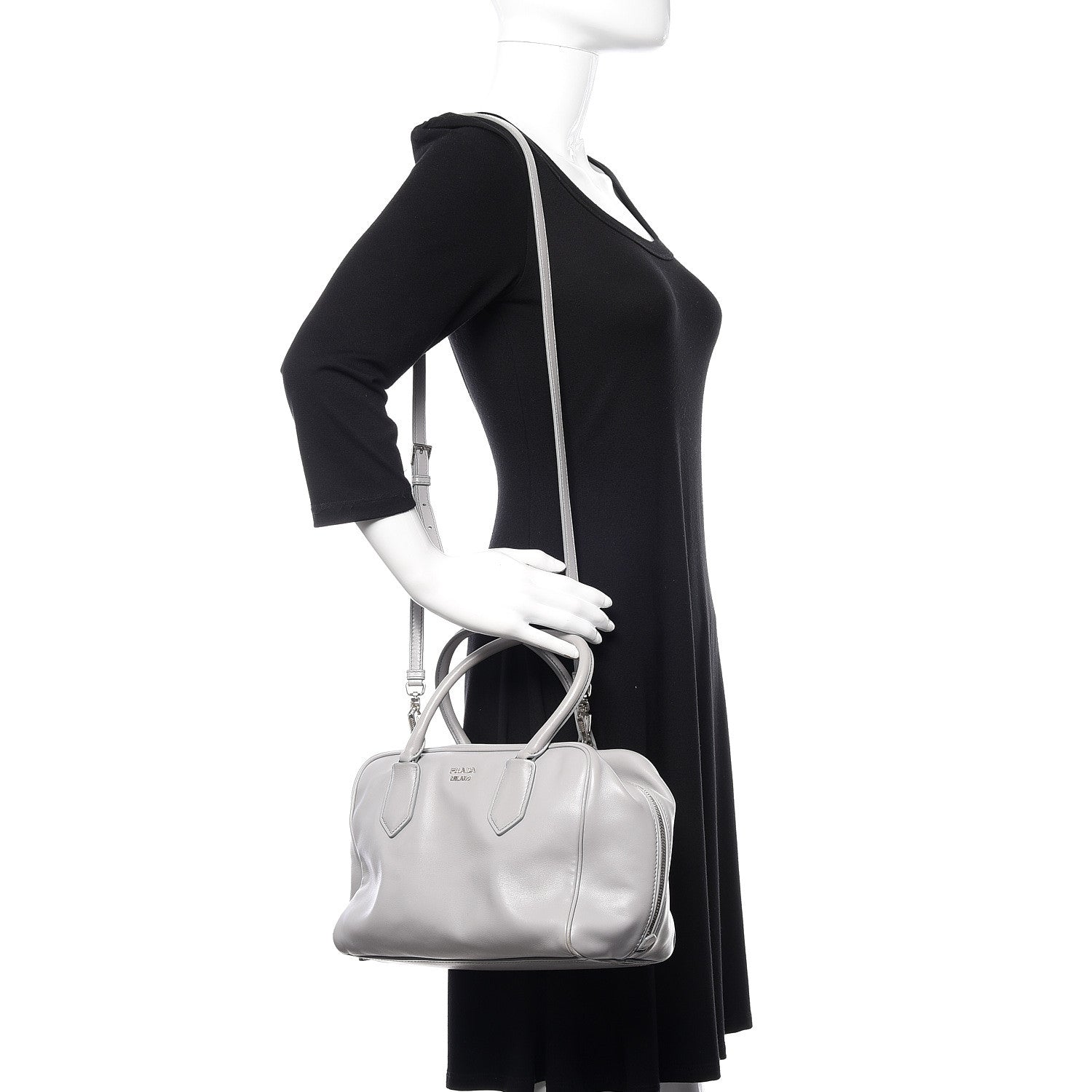 Prada Soft Calf Medium Inside Tote Granito Acquamarina 2 of 12