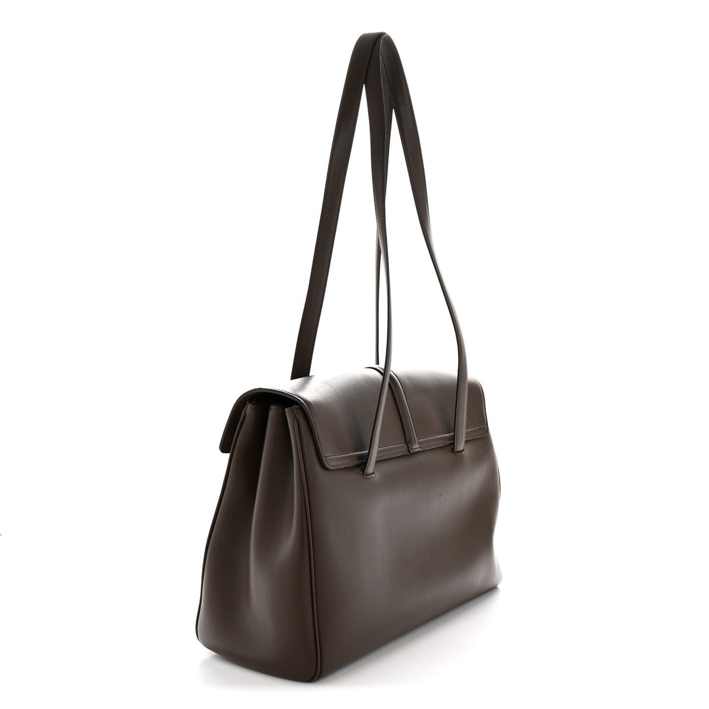 Supple Grained Calfskin Medium Soft 16 Bag Dark Brown