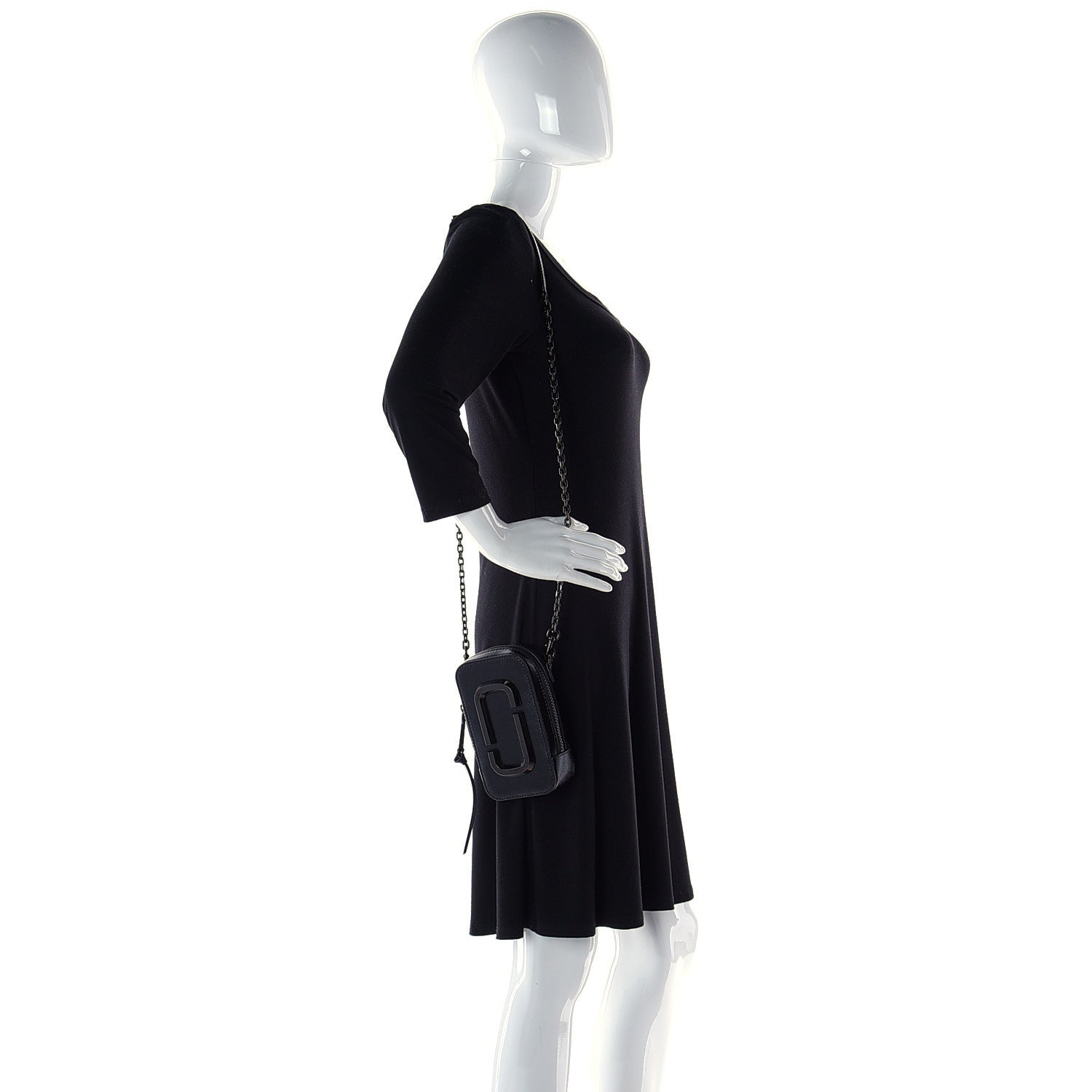 Marc Jacobs Saffiano The Hot Shot Crossbody Black 3 of 9