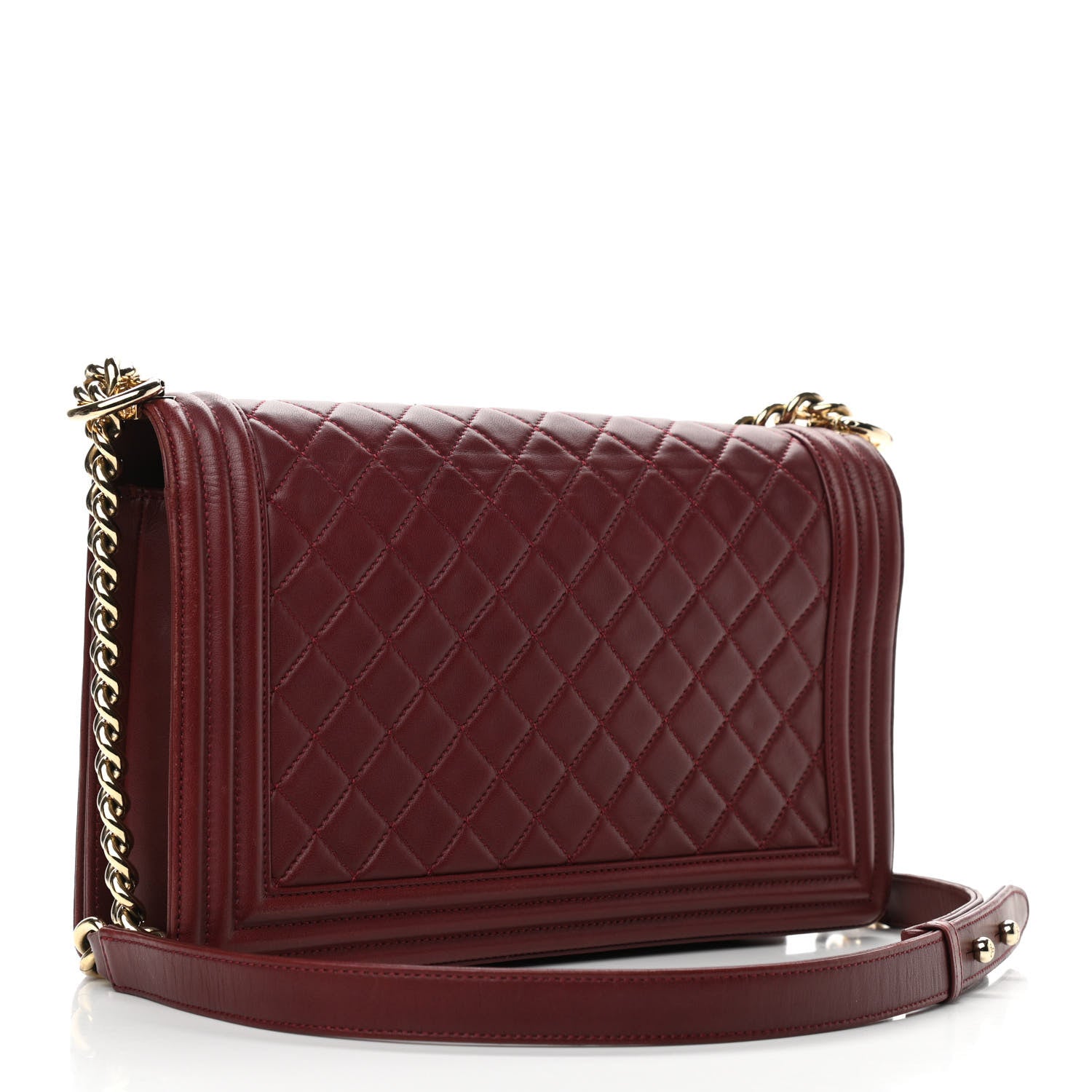 Chanel Lambskin Quilted New Medium Boy Flap Dark Red 3 of 16