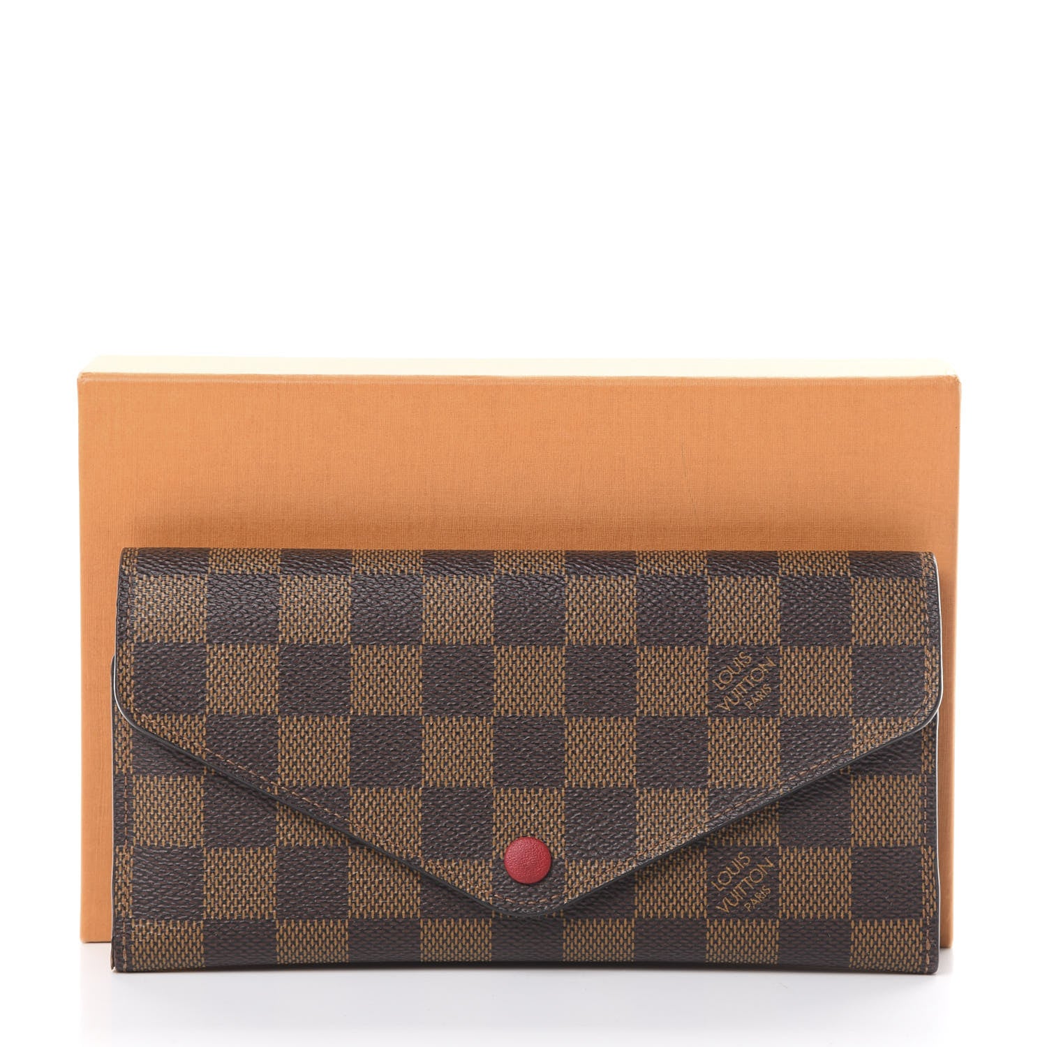 Louis Vuitton Damier Ebene Josephine Wallet Red 10 of 10