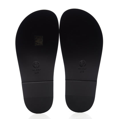 Chanel Grained Calfskin Velcro Dad Sandals 36.5 Black 5 of 9