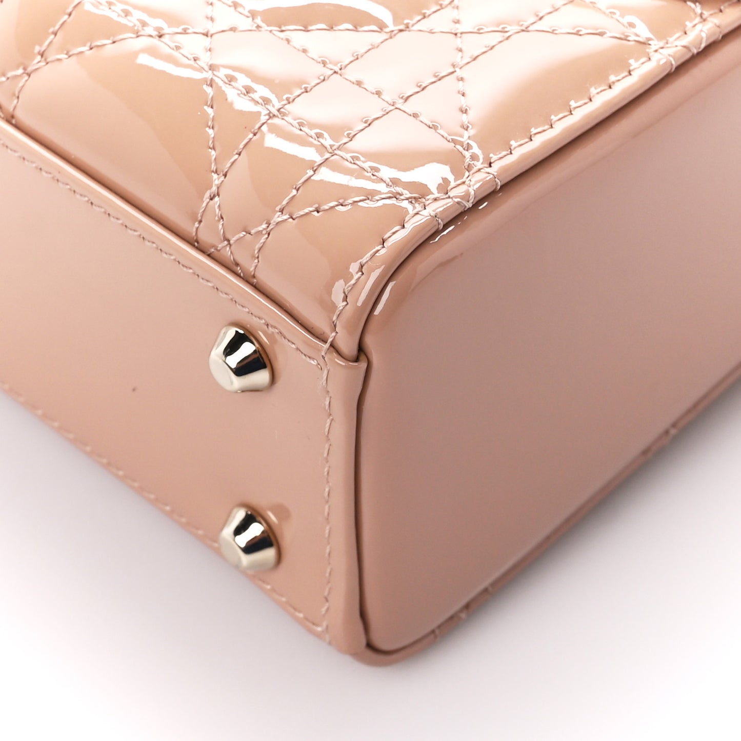 Patent Cannage Mini Lady Dior Light Pink