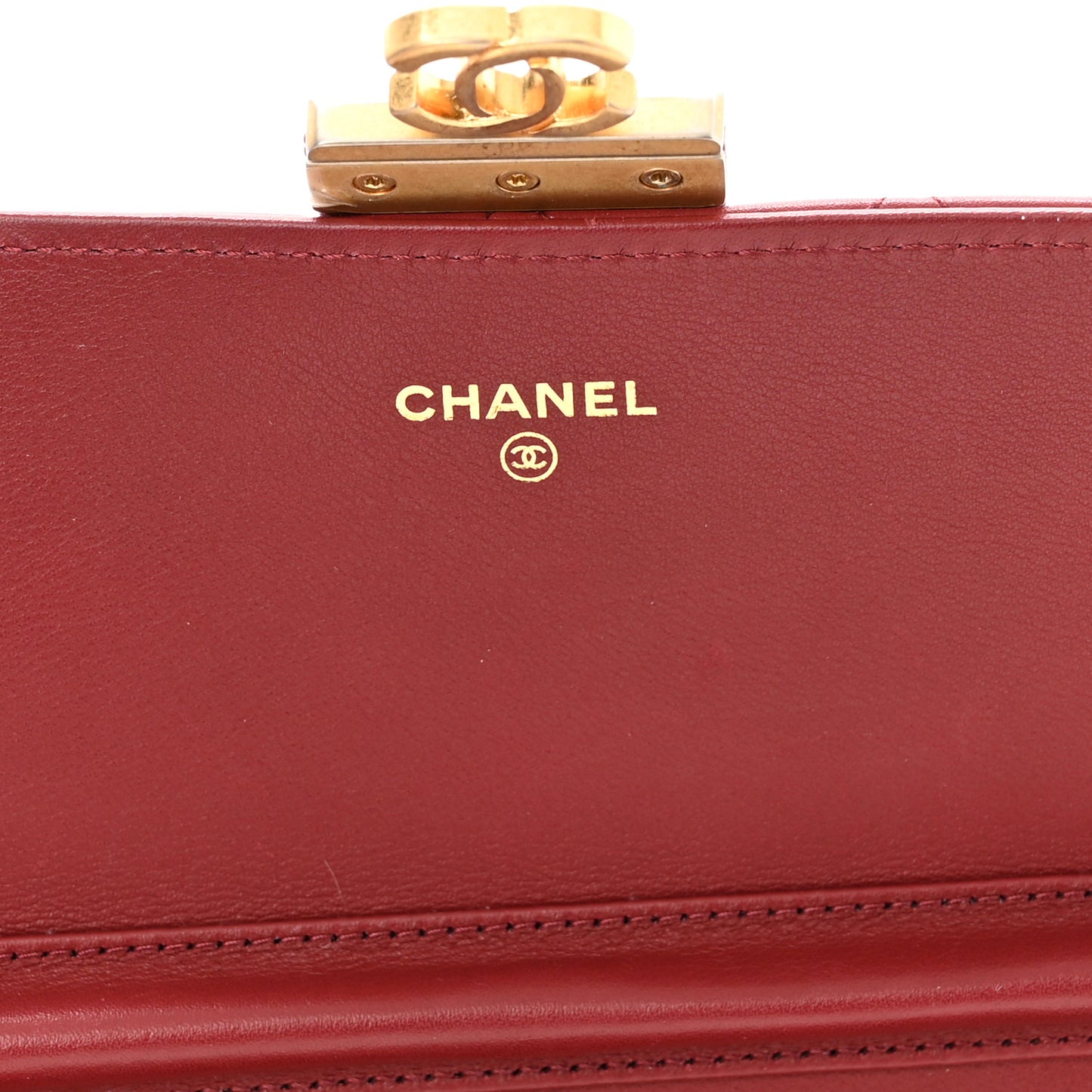 Calfskin Quilted Chevron In The City Bag Wallet on Chain WOC Red