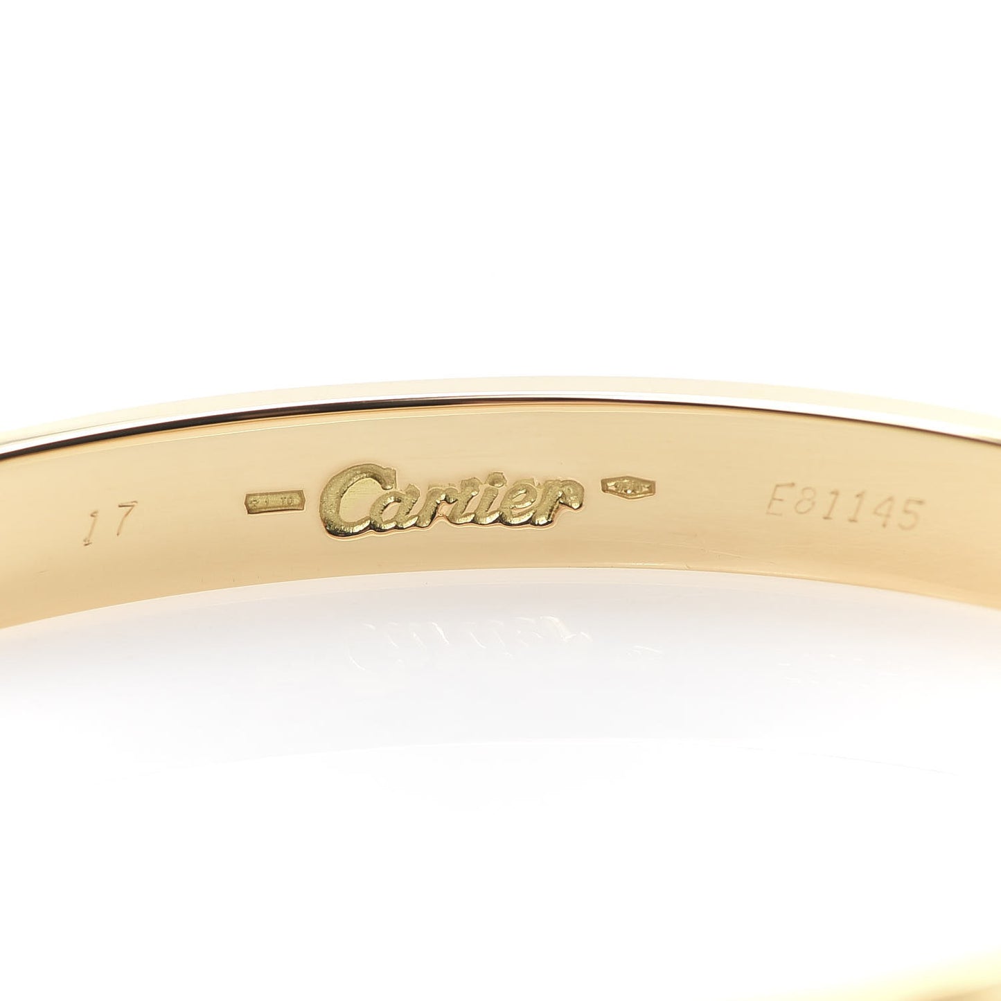 18K Yellow Gold LOVE Bracelet 17