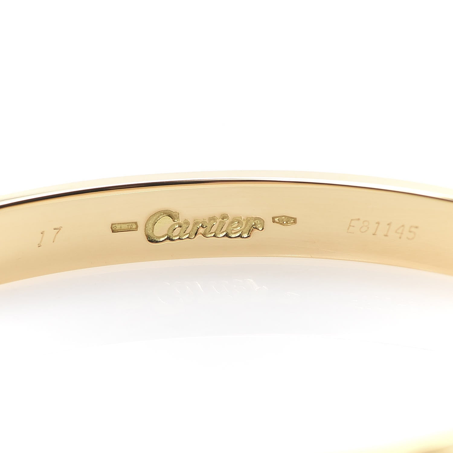 Cartier 18K Yellow Gold LOVE Bracelet 17 5 of 6