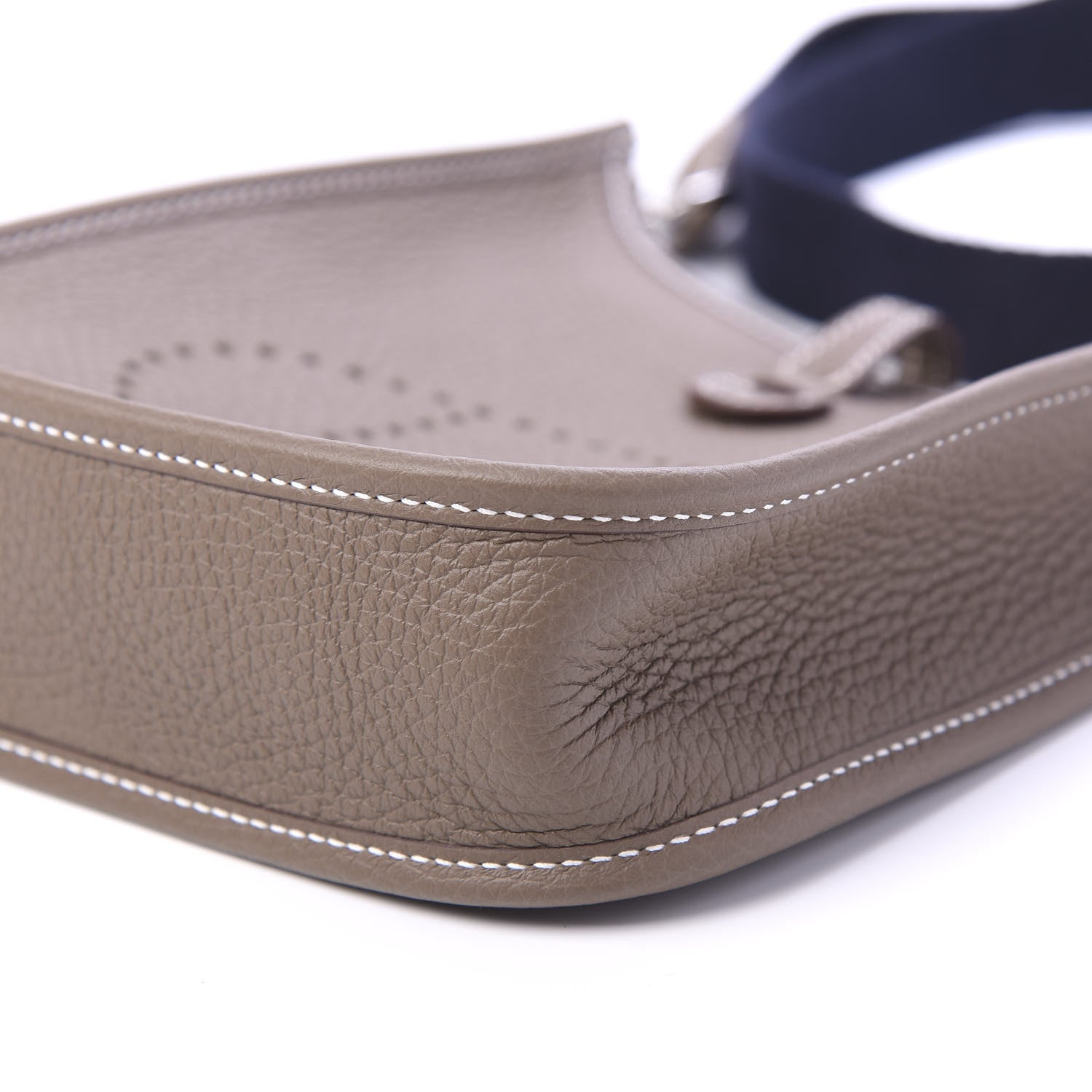 Hermes Taurillon Clemence Amazone Evelyne TPM Etoupe Bleu Indigo 8 of 11