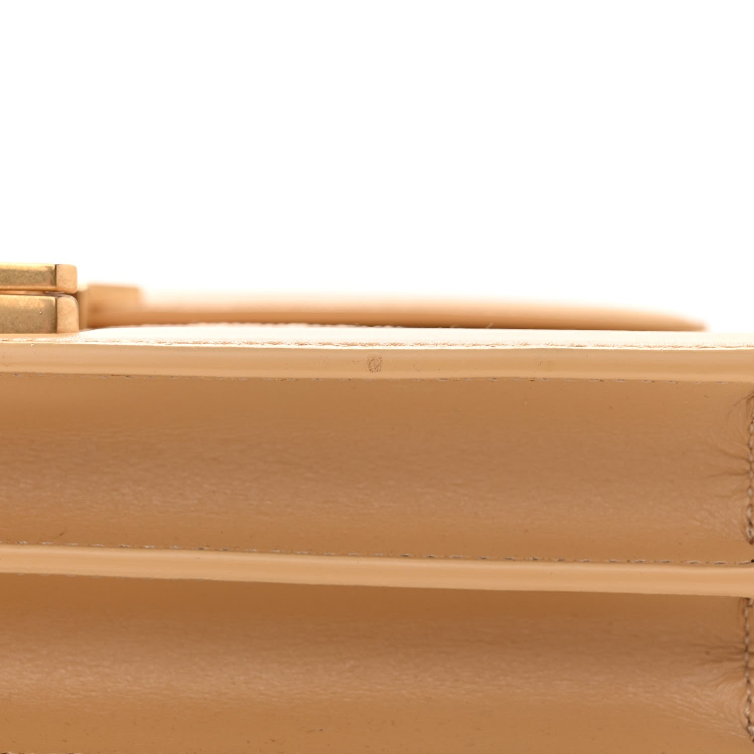 Saint Laurent Canvas Calfskin Classic Monogram Cassandra Grege Brown Gold 7 of 12