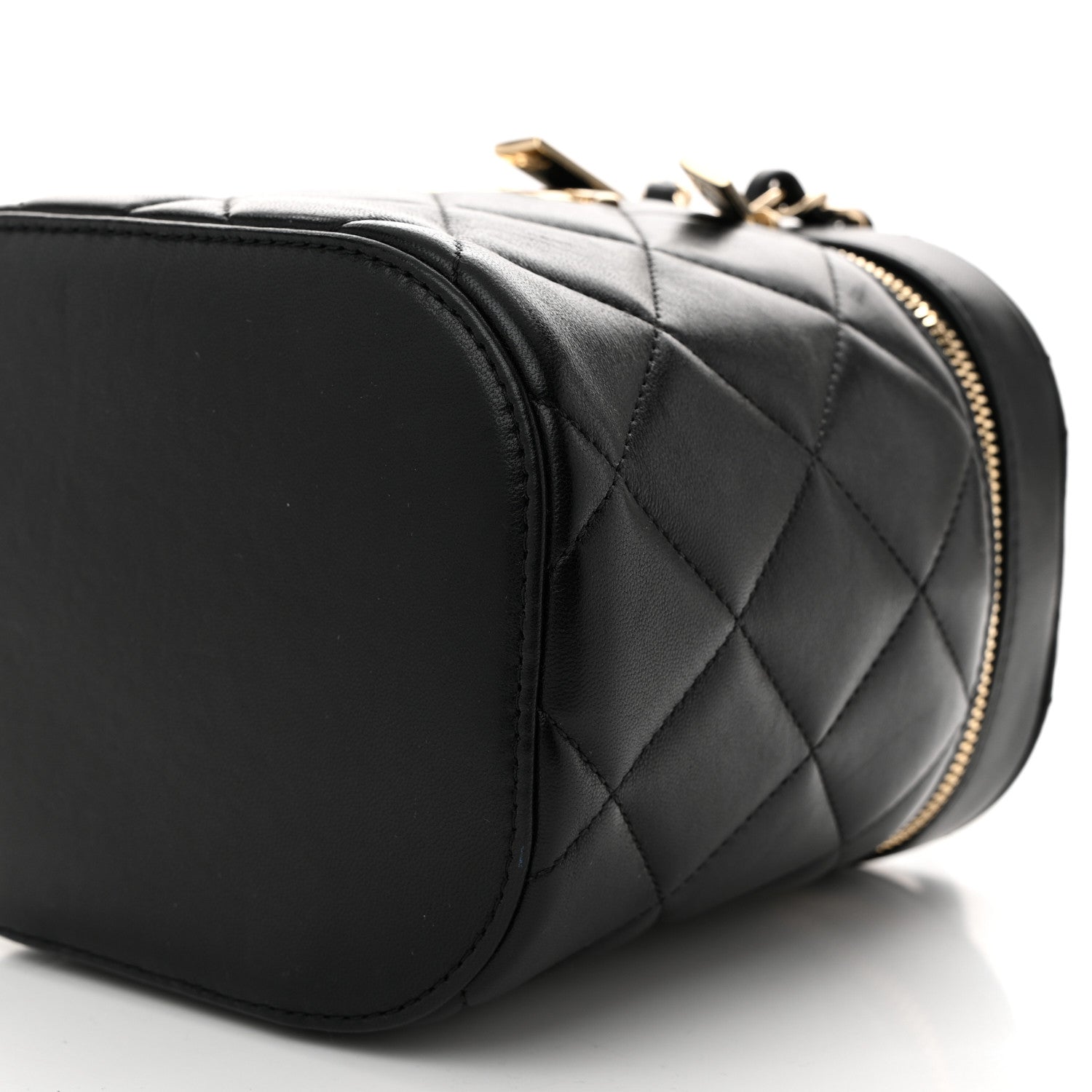 Chanel Lambskin Quilted Trendy Vanity Case Black 10 of 11