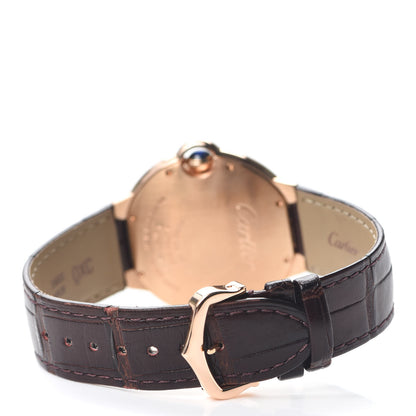 Cartier 18K Pink Gold Alligator 36mm Ballon Bleu De Cartier Automatic Watch 3 of 7