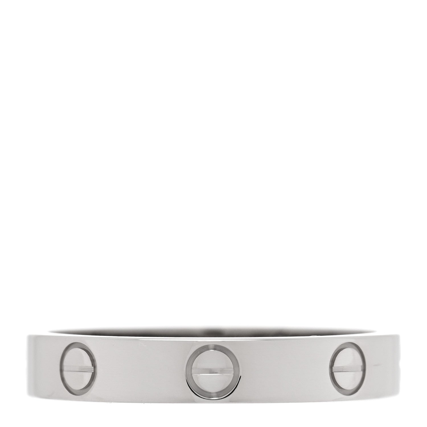 Cartier 18K White Gold 3.5mm LOVE Wedding Band Ring 59 8.75 3 of 4