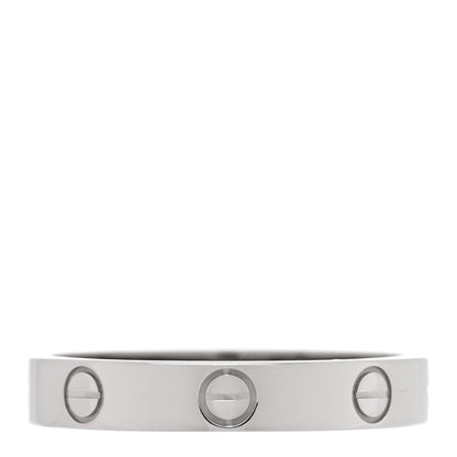 Cartier 18K White Gold 3.5mm LOVE Wedding Band Ring 59 8.75 3 of 4