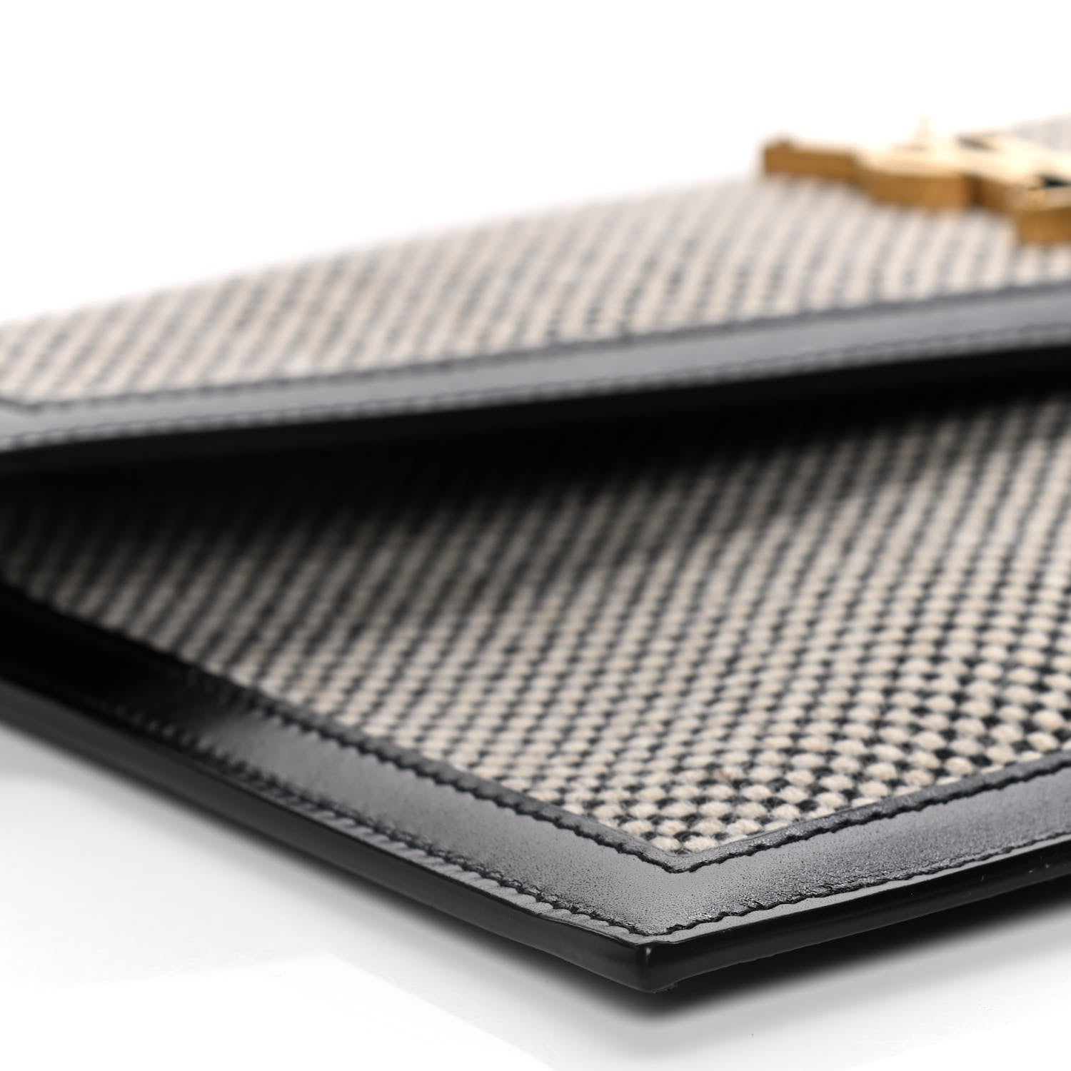 Saint Laurent Canvas Uptown Pouch Black White 5 of 10