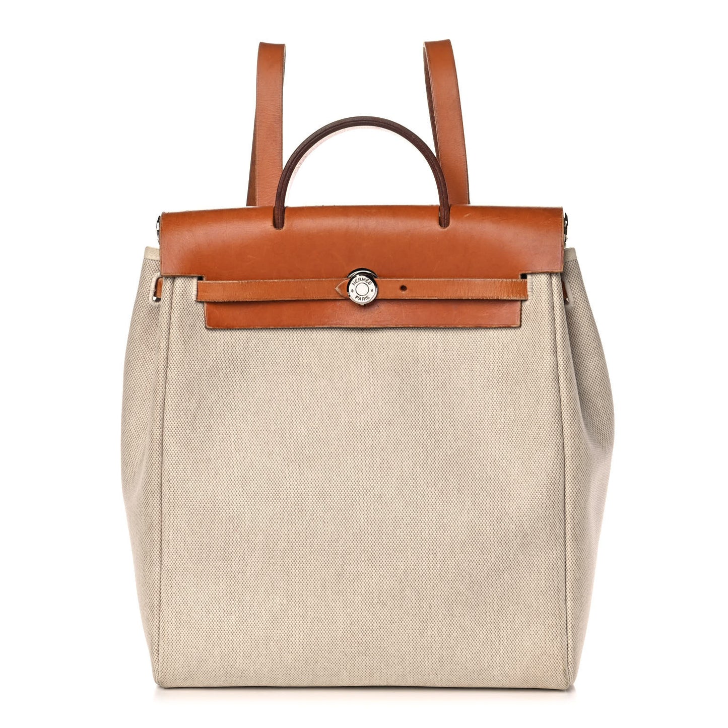 Toile Vache Calfskin Herbag 30 PM Backpack Natural