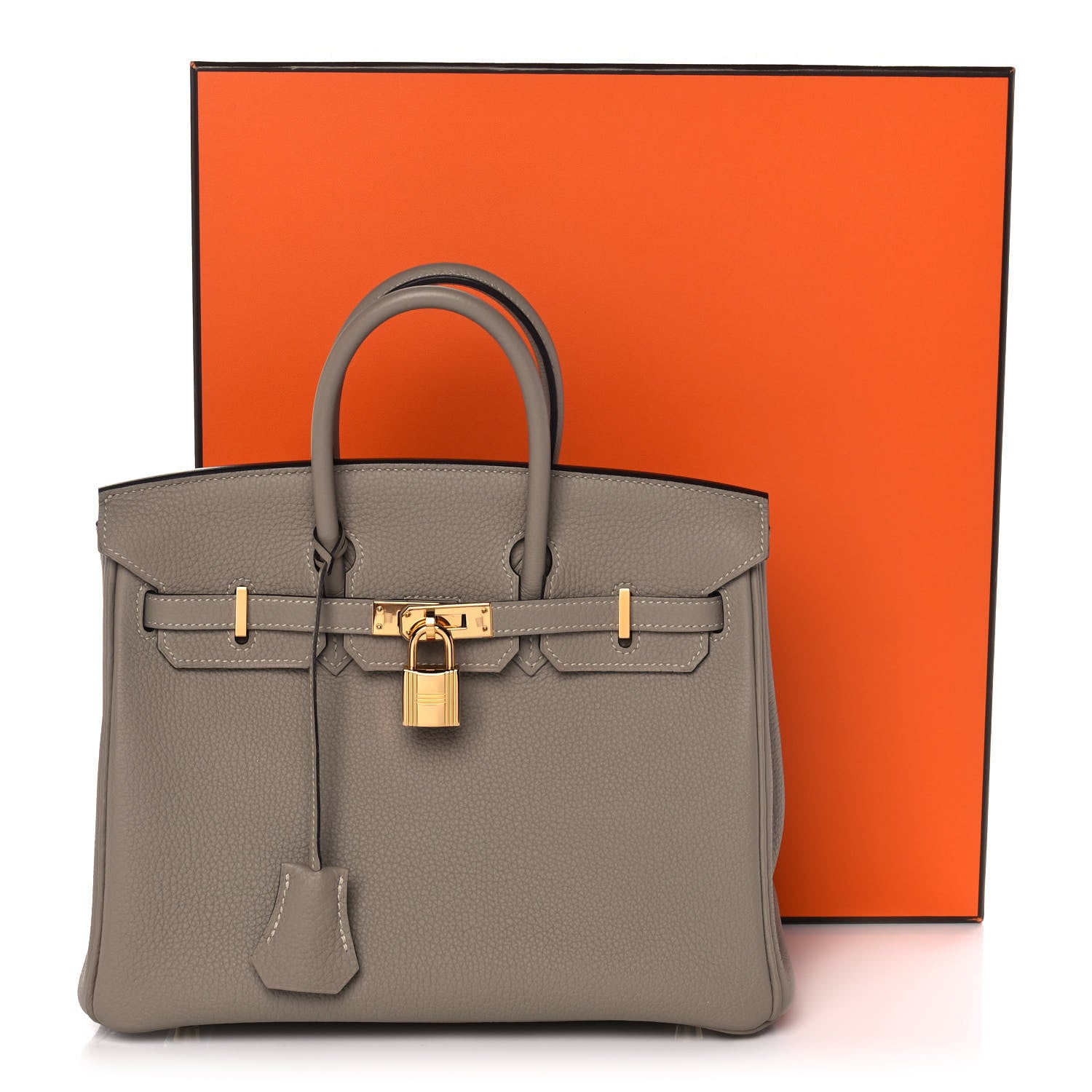 Hermes Togo Birkin 25 Gris Tourterelle 35 of 35